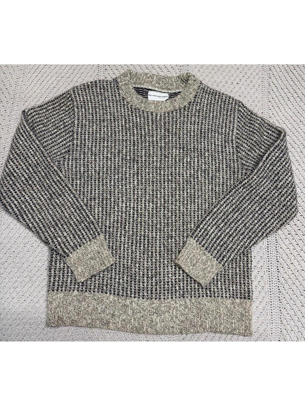Vintage Birds Eye Knit Virgin Wool Women’s Sweater Size Small Fisherman